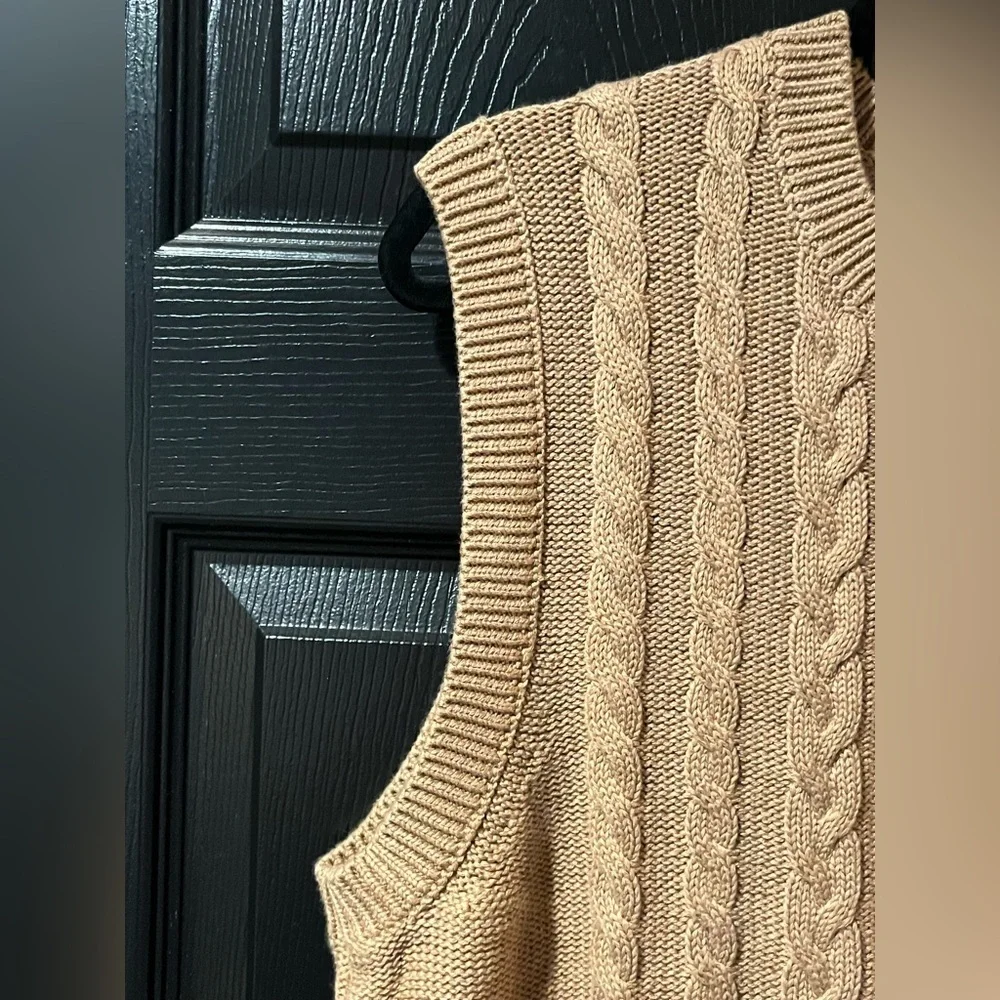 NEW J. Crew Factory Cotton Cable Knit Sweater Vest